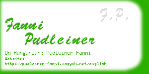 fanni pudleiner business card